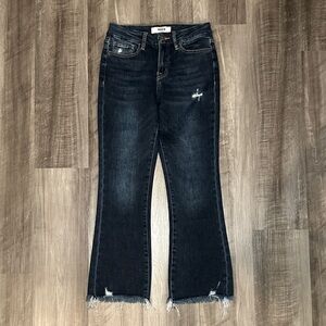 Mica Los Angeles High Rise Crop Raw Hem Jeans - 26